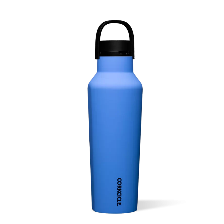 Corkcicle 20 oz Sport Canteen Pacific Blue Water Bottle with quick sip lid