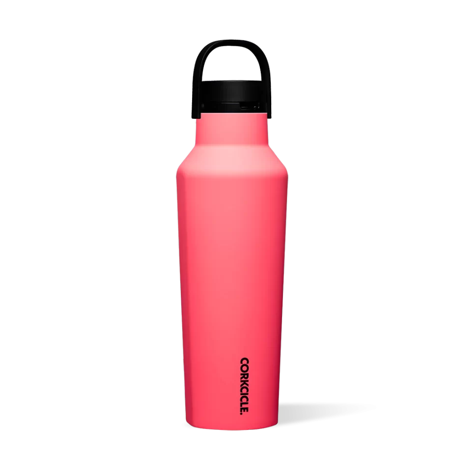 Corkcicle 20 oz Sport Canteen Paradise Punch Water Bottle with quick sip lid