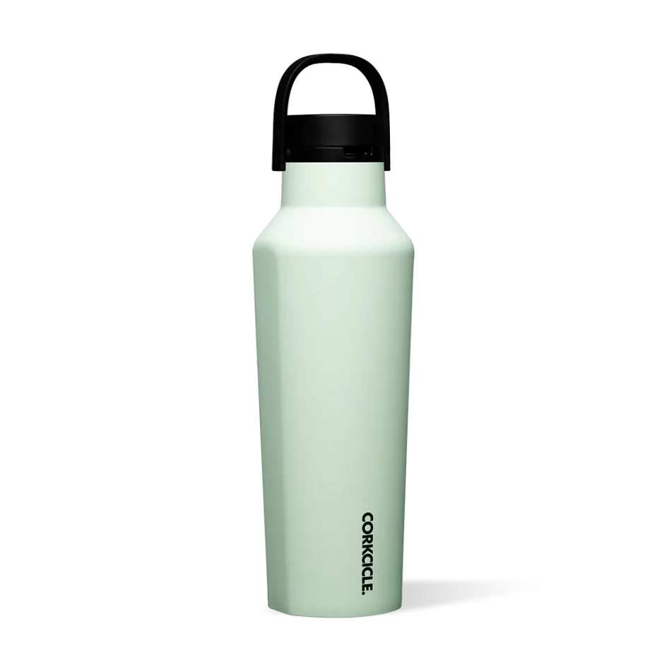 Corkcicle 20 oz Sport Canteen Sage Mist Water Bottle with quick sip cap