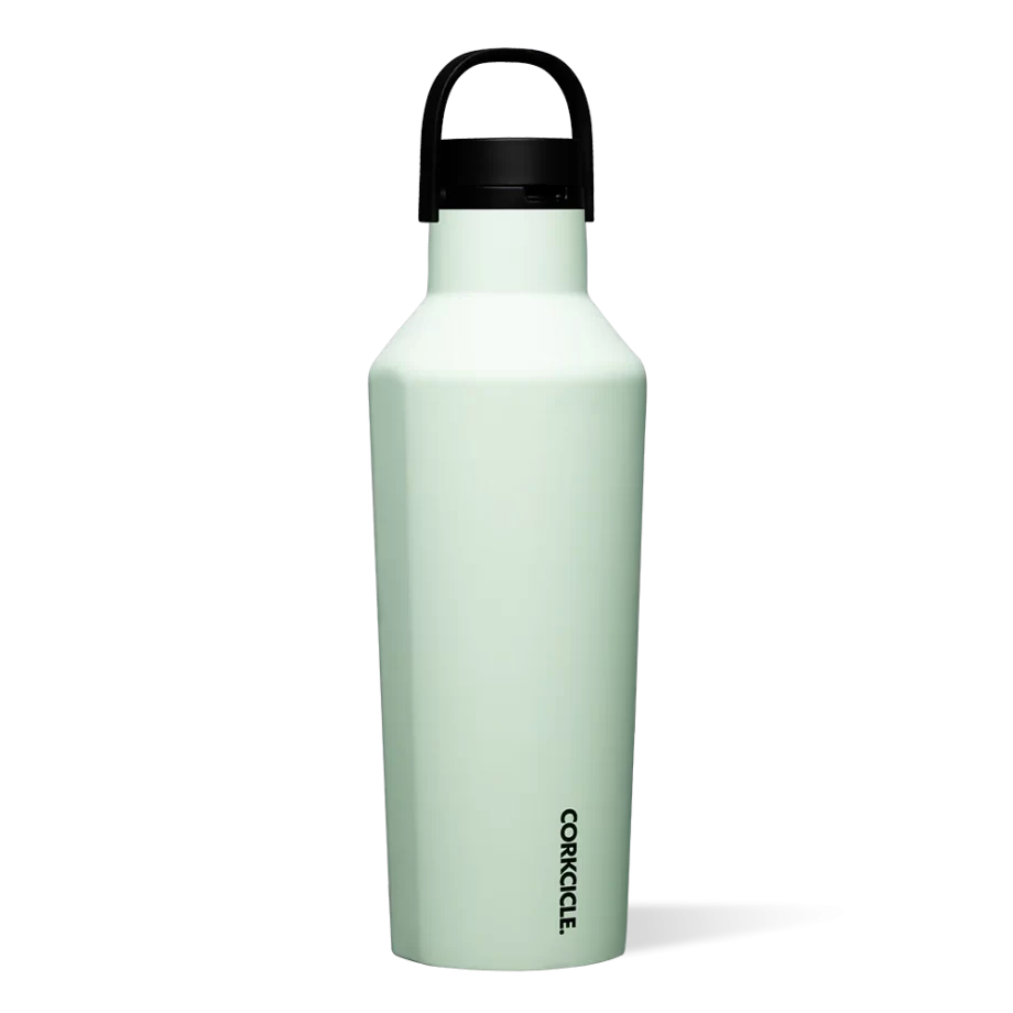 Corkcicle 32 oz Sport Canteen Sage Mist Water Bottle with quick sip cap
