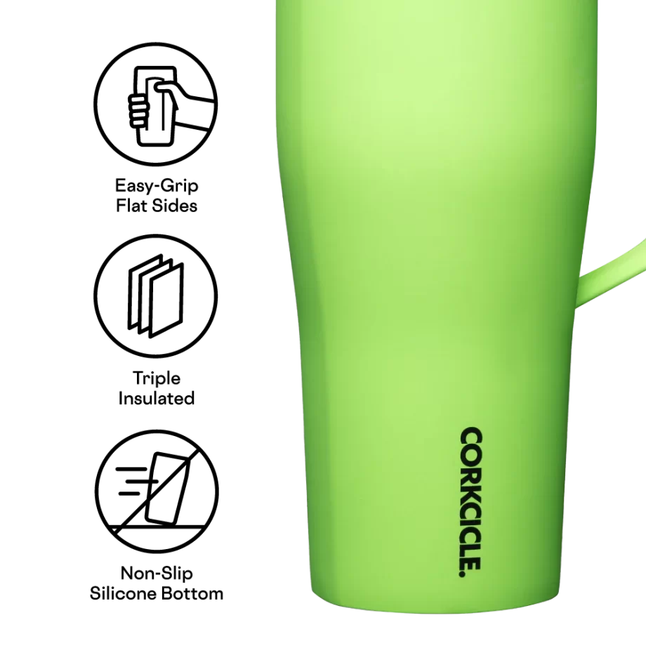 Corkcicle 30 oz Cold Cup XL Margarita Tumbler with Handle and Straw